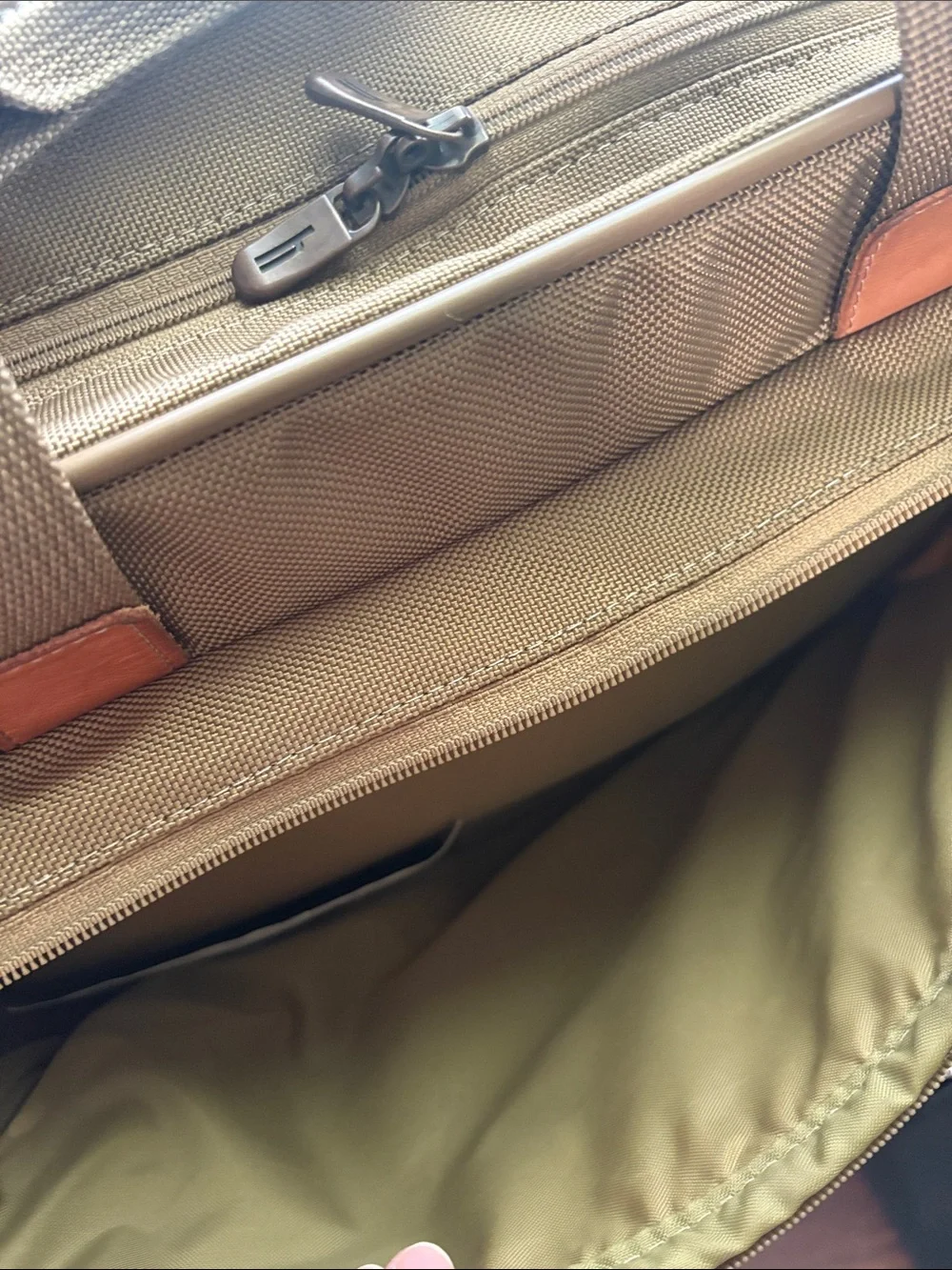 Hartmann nylon and leather  travel case with trolley sleeve.